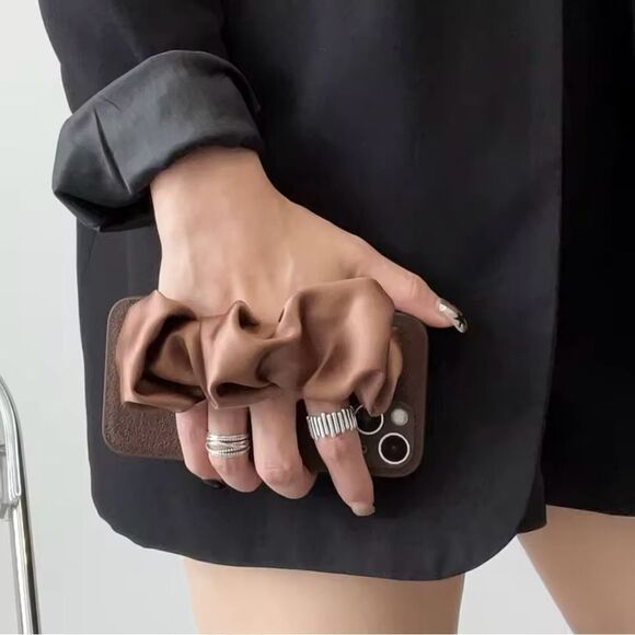 Accessories - Stylish IPhone 16 pro max Case with Satin Scrunchie Holder